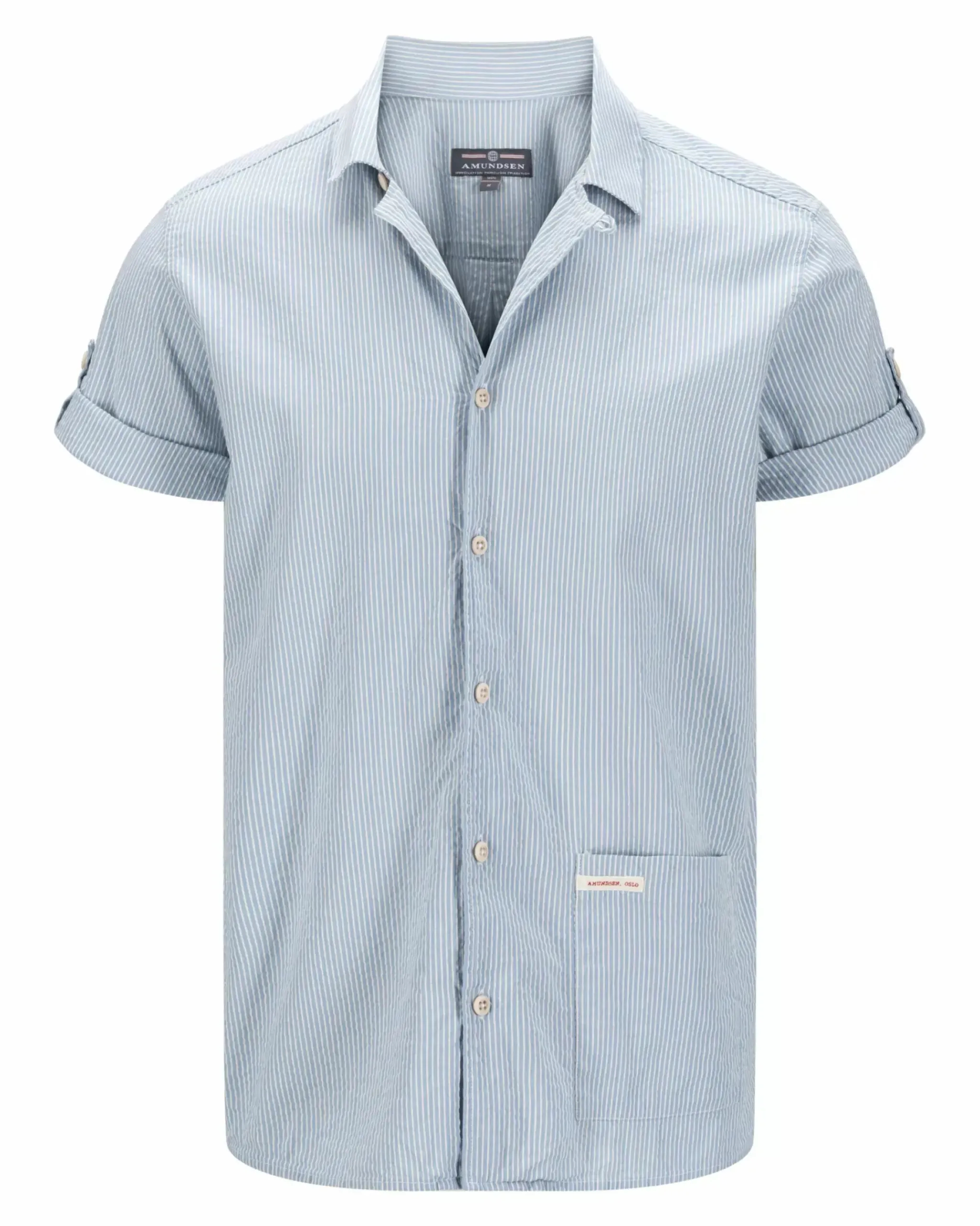 Amundsen Sports Shirts & Tees^Beach Shirt 556 Pinstripe Blue