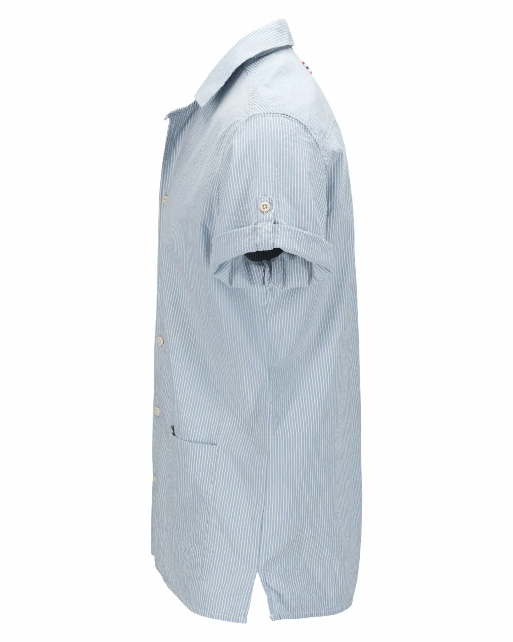 Amundsen Sports Shirts & Tees^Beach Shirt 556 Pinstripe Blue