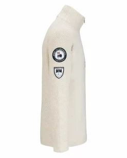 Amundsen Sports Sweaters^Boiled Ski Sweater W/ Flag 600 Oatmeal/Norge