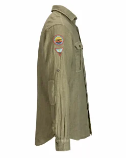 Amundsen Sports Shirts & Tees^Safari G. Dyed Linen Shirt 407 Olive Ash