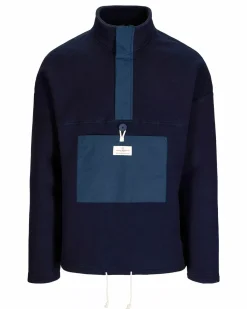 Amundsen Sports Sweaters^Vagabond Waxed Fleece 590 Faded Navy/Navy